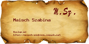 Maisch Szabina névjegykártya